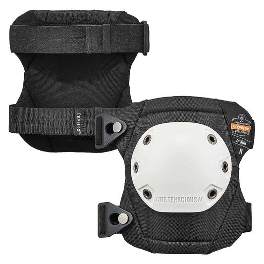 300HL ERGODYNE PROFLEX KNEE PAD ROUNDED CAP, HOOK & LOOP – WHITE CAP
