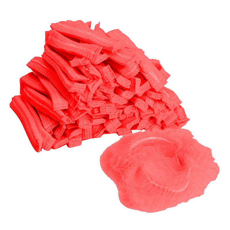 ARMOURWEAR 24″ HACCP CRIMPED BERET DISPOSABLE HAIR NETS RED 12 GSM BOX/1000