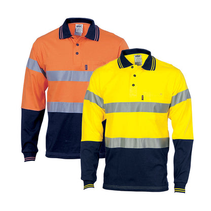 3916 DNC  L/S COTTON POLO TAPED POCKETS #