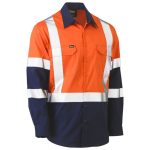 BS6696XT XTAPED BIOMOTION 2 TONE HIVIS DRILL SHIRT