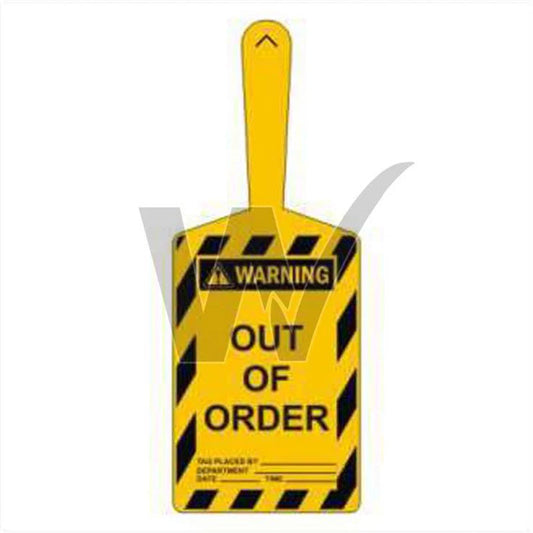 TAGLP7 WILCOX SELF LOCKING OUT OF ORDER TAGS 100mm x 150mm PK/10 POLY