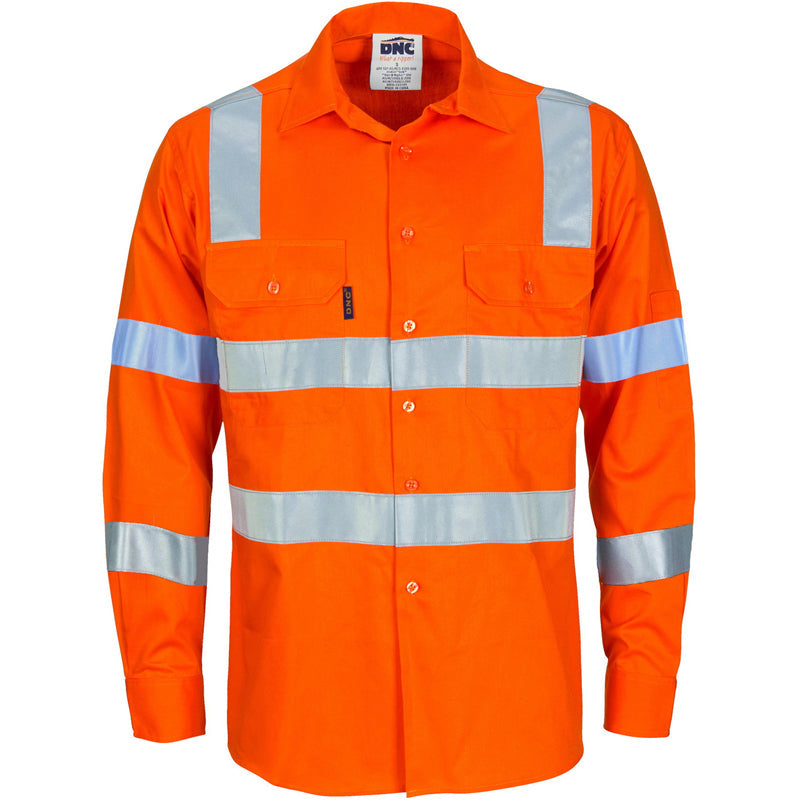3743 HV COTTON DRILL SHIRT TAPED L/S VIC