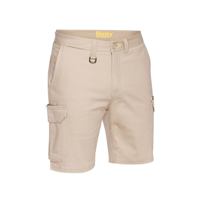 BSHC1008 BISLEY MENS STRETCH COTTON CARGO SHORTS