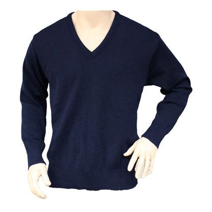 V23 INTERKNIT VNECK JUMPER 50% WOOL 50% ACR