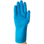 88-356 ALPHATEC BLUE UNLINED FOOD PROCESSING AND CHEMICAL GLOVE SIZE 10