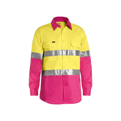 BS6696T BISLEY MENS 3M TAPED COOL HI VIS LIGHTWEIGHT SHIRT