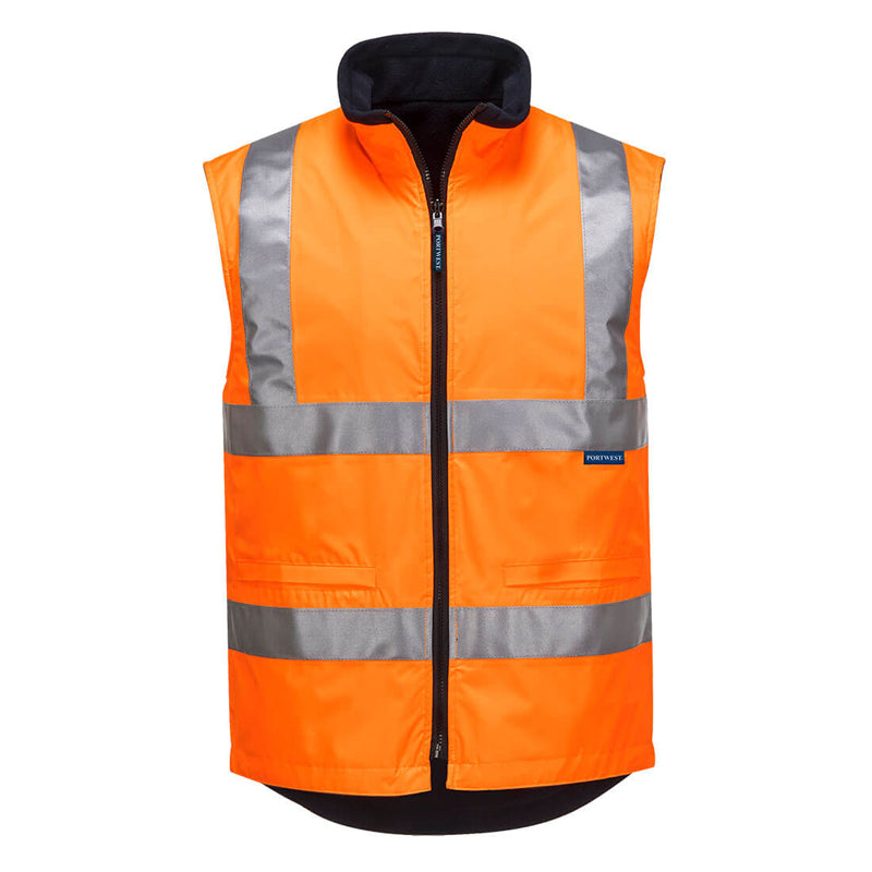 MV214 D/G WPROOF REVERSE FL/LINED VEST TAPED