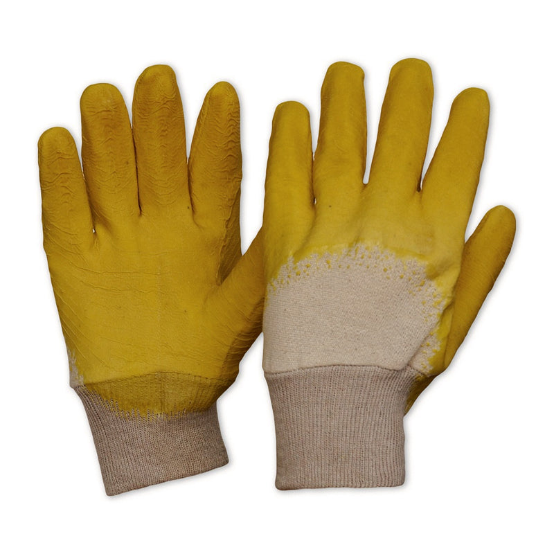 PV1GC GLASS GRIPPER LATEX COAT GLOVE KNIT CUFF    #