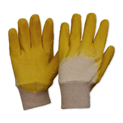 PV1GC GLASS GRIPPER LATEX COAT GLOVE KNIT CUFF    #