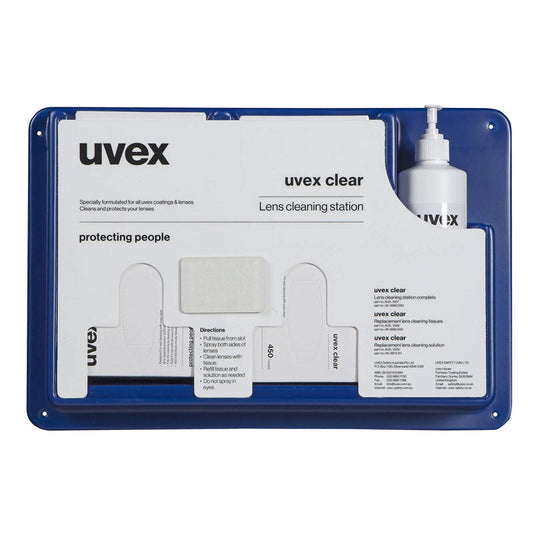 1007 UVEX LENS CLEANING STATION  4xTISSUES 1xFLUID