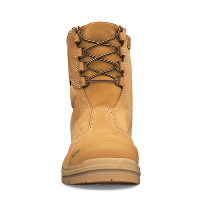 55-385 OLIVER 200mm LACE UP ZIP SIDED BOOT RUBBER OUTSOLE WATER RESISTANT