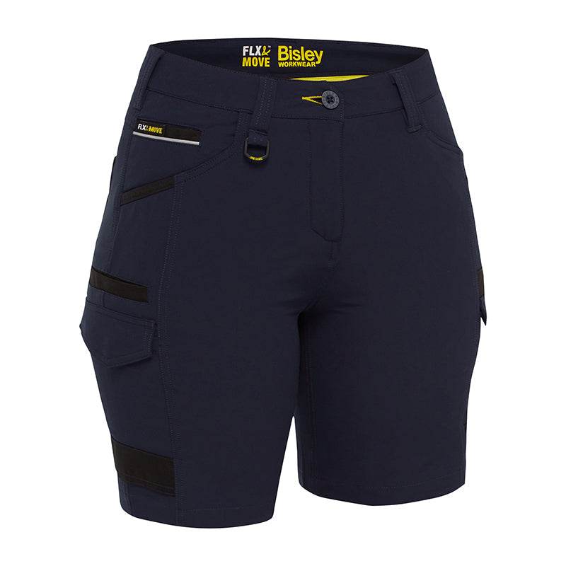 BSHL1332 BISLEY WOMEN’S FLX & MOVE 4-WAY STRETCH ZIP CARGO SHORT