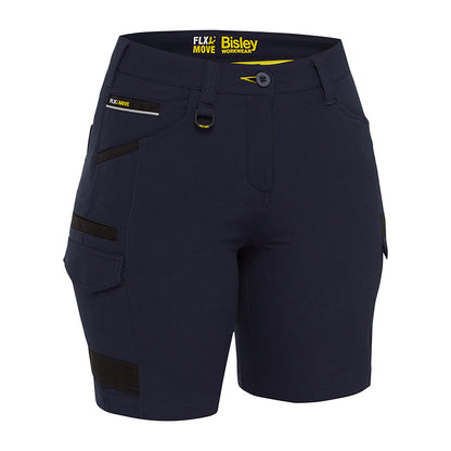 BSHL1332 BISLEY WOMEN’S FLX & MOVE 4-WAY STRETCH ZIP CARGO SHORT