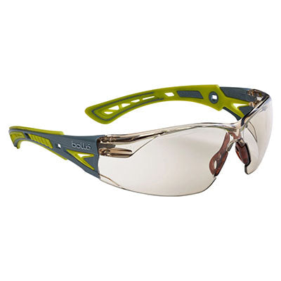 RUSHPSCSPL BOLLE RUSH+ SMALL LEMON/GREY TEMPLES ANTI-SCRATCH ANTI-FOG CSP LENS SAFETY GLASSES