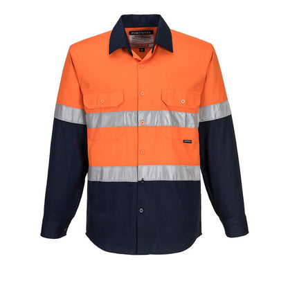 MA101 L/S HIVIS DRILL SHIRT PRIME MOVER