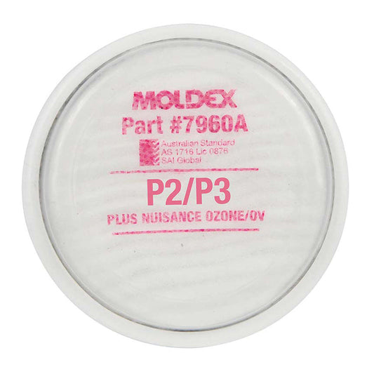 7960A MOLDEX P2/P3 FILTER DISK WITH NUISANCE ORGANIC VAPOUR PK/2