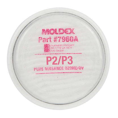 7960A MOLDEX P2/P3 FILTER DISK WITH NUISANCE ORGANIC VAPOUR PK/2