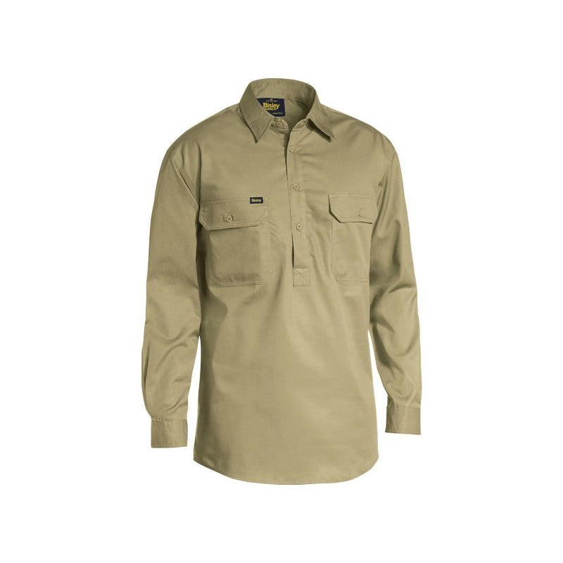 BSC6820 CLOSED FRONT COOL L/WEIGHT DRILL SHIRT