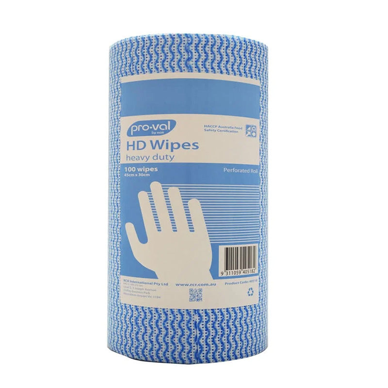 PRO-VAL HD MESH WIPES-100 / ROLL 6 ROLL/CTN