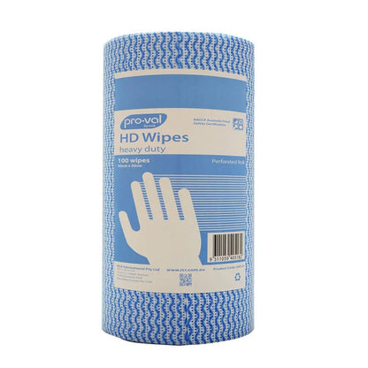 PRO-VAL HD MESH WIPES-100 / ROLL 6 ROLL/CTN