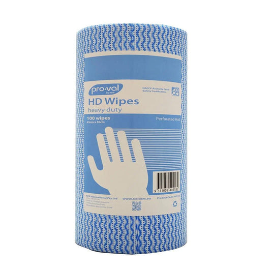PRO-VAL HD MESH WIPES-100 / ROLL 6 ROLL/CTN