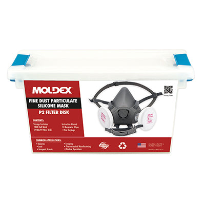 78943A MOLDEX 7800 SERIES SILICONE HALF FACE RESPIRATOR KIT P2/P3 FINE DUST & ASBESTOS LARGE