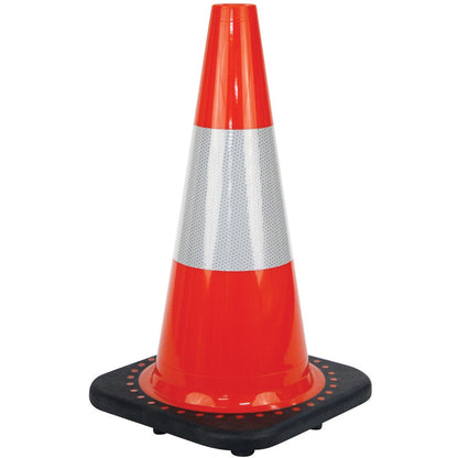 ARMOURWEAR ROAD CONE ORANGE 450MM REFLECTIVE RUBBER BASE             #