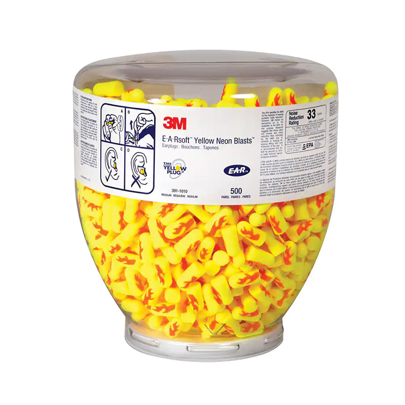 391-1010 E.A.RSOFT YEL NEON BLASTS REG ONE-TOUCH REFILL 2000PR/CASE