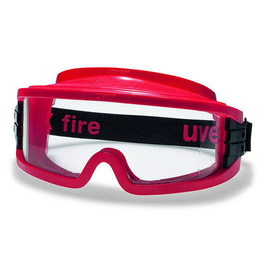 9301-342 UVEX ULTRAVISION FIRE TYPE 2 RED/CLR LENS N/VNT SAFETY GOGGLES