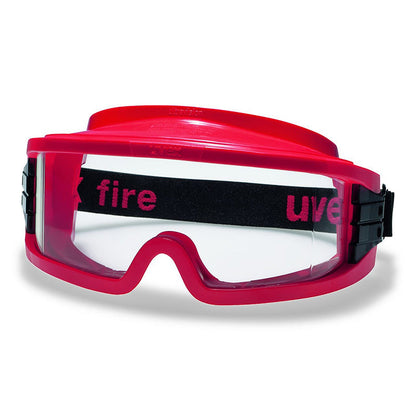9301-342 UVEX ULTRAVISION FIRE TYPE 2 RED/CLR LENS N/VNT SAFETY GOGGLES