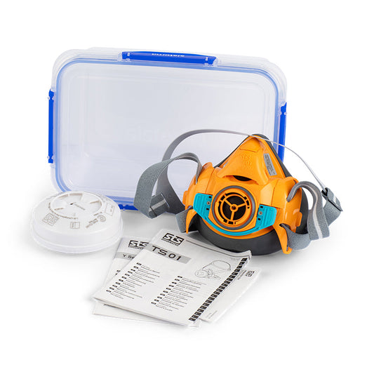 STS KIT TS01 TPE SINGLE FILTER HALF MASK P2 ASBESTOS & SILICA RESPIRATOR KIT – MEDIUM