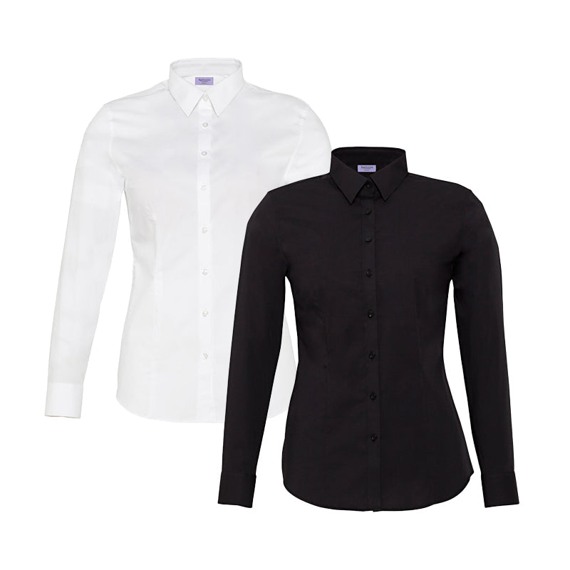 AWL200  LADIES LONG SLEEVE POPLIN SHIRT