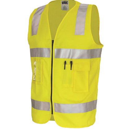 3809 D/N COTTON SAFETY VEST ANTISTAT WITH ZIP
