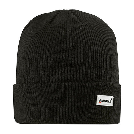 FH75B BADGER TIGHT KNIT THERMAL BEANIE BLACK