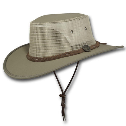 1057 CANVAS DROVER HAT WITH MESH SIDES