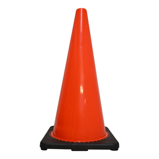 ROAD CONE 700MM DAY USE WITH RUBBER BASE