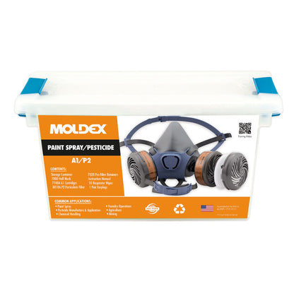 70111A MOLDEX 7000 SERIES HALF FACE RESPIRATOR KIT PAINT SPRAY/PESTICIDES SMALL