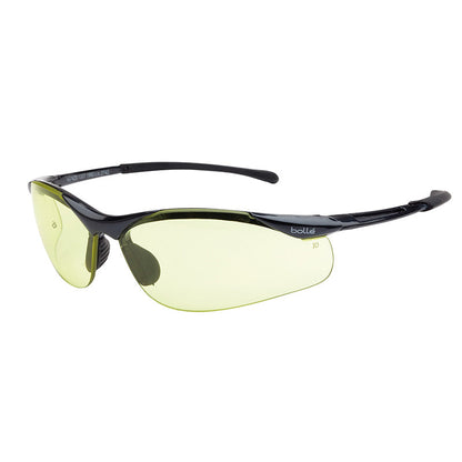 1615503 BOLLE CONTOUR DARK GUNMETAL FRAME AMBER LENS (SIDEWINDER) SAFETY GLASSES