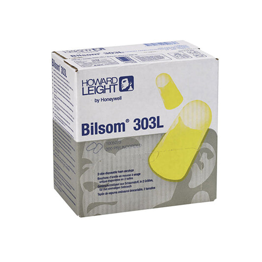 1005073 HONEYWELL 303L BILSOM EARPLUGS 22db Class 4 LARGE UNCORDED BX=200PRS