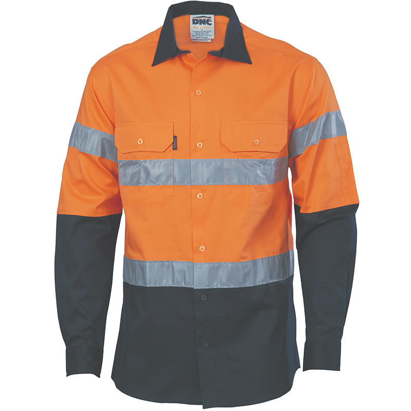 3966 DNC COOL BREEZE LONG SLEEVE VENTED COTTON SHIRT WITH TAPE