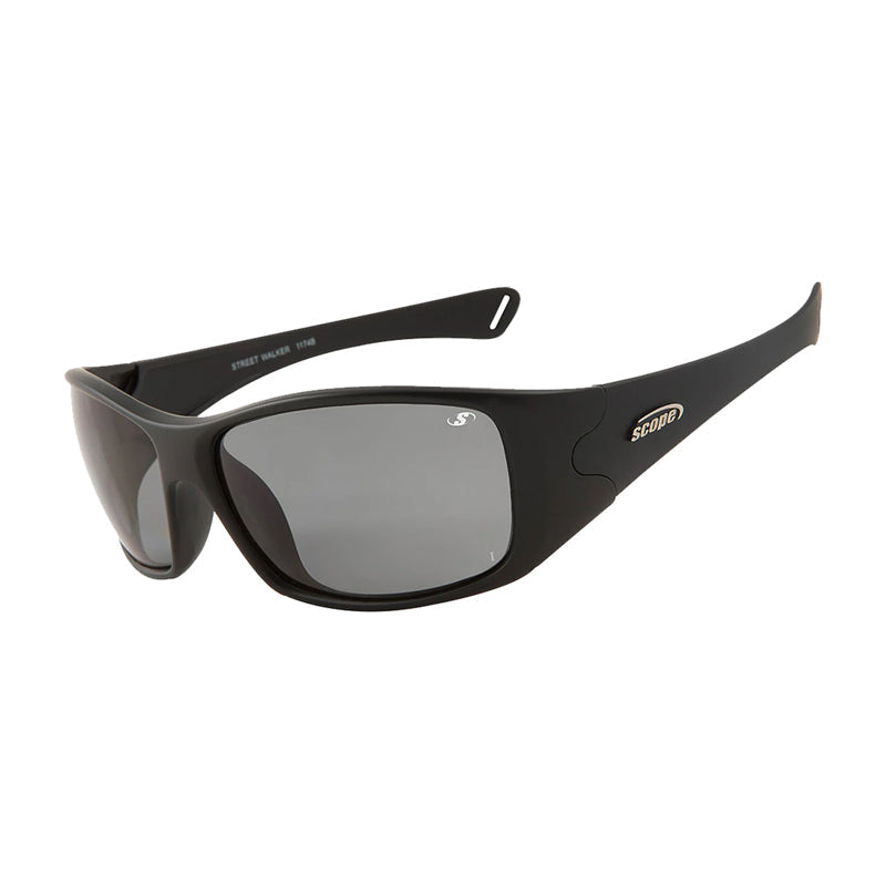 301STS SCOPE STREETWALKER SOFT TOUCH BLACK FRAME SMOKE LENS SAFETY GLASSES