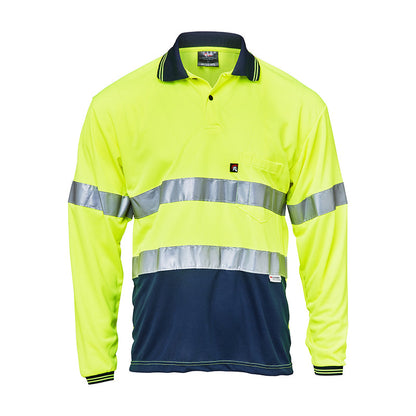 BT580  MICRO MESH L/S POLO + TAPE