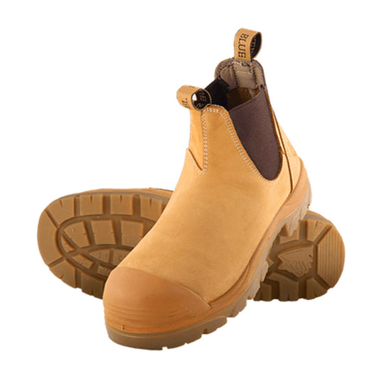 332101 STEELBLUE HOBART ELASTIC SIDE BOOT + BUMP CAP