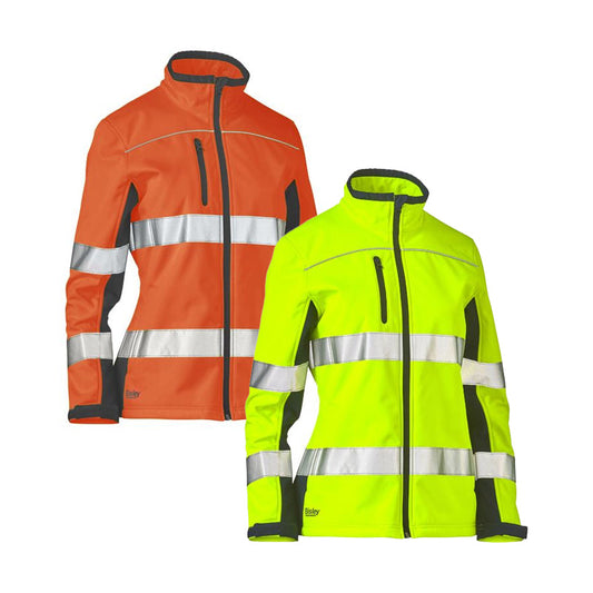 BJL6059T BISLEY LADIES SOFT SHELL JACKET TAPED