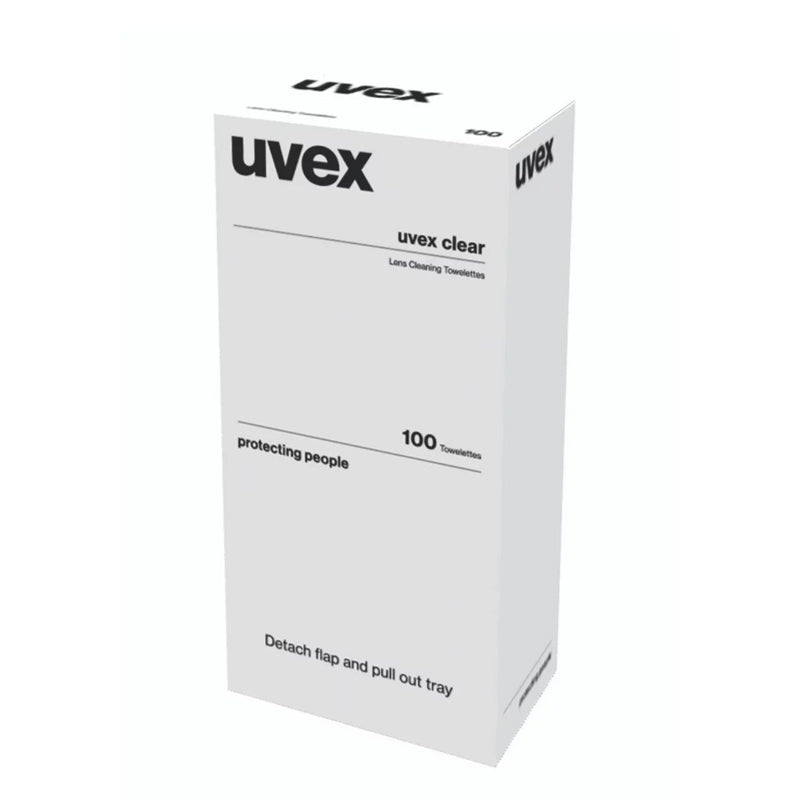 1005 UVEX LENS CLEANER MOIST TOWELETTE BX=100