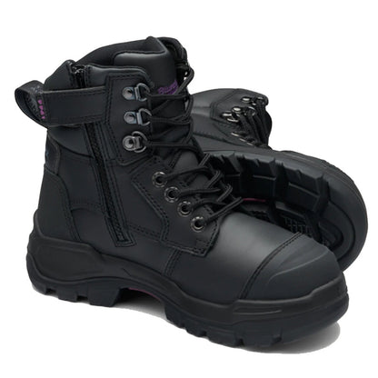 9961 BLUNDSTONE ROTOFLEX LADIES ZIP SIDE SAFETY BOOT