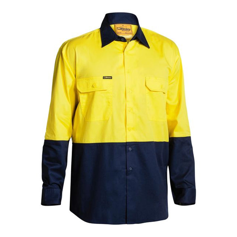 BS6895 2TONE HI VIS COOL LW MESH VENT DRILL L/S