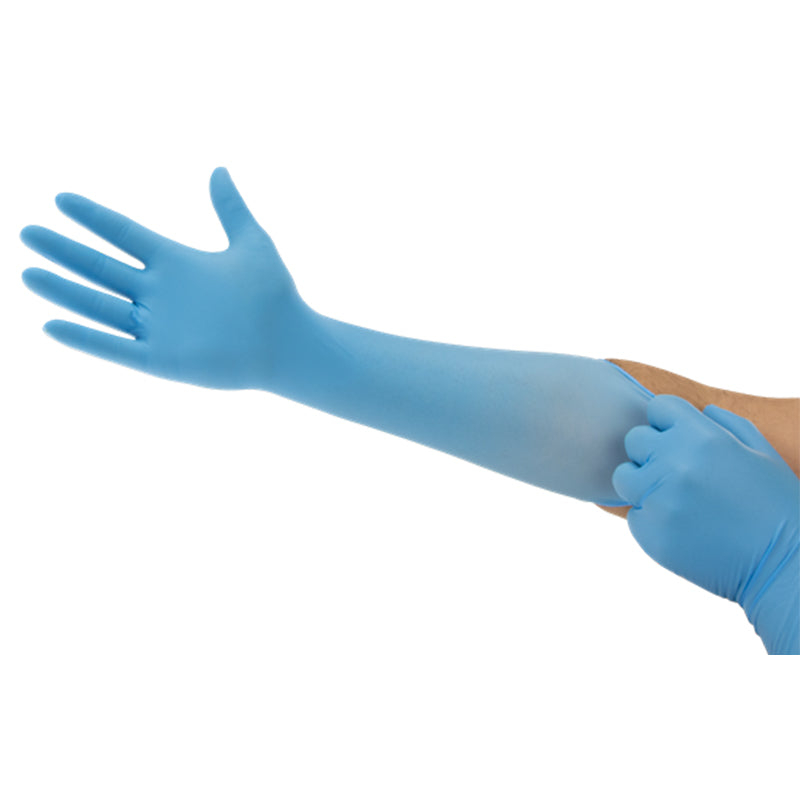 93-243 MICROFLEX EXTRA LONG DISPOSABLE NITRILE GLOVE 395mm