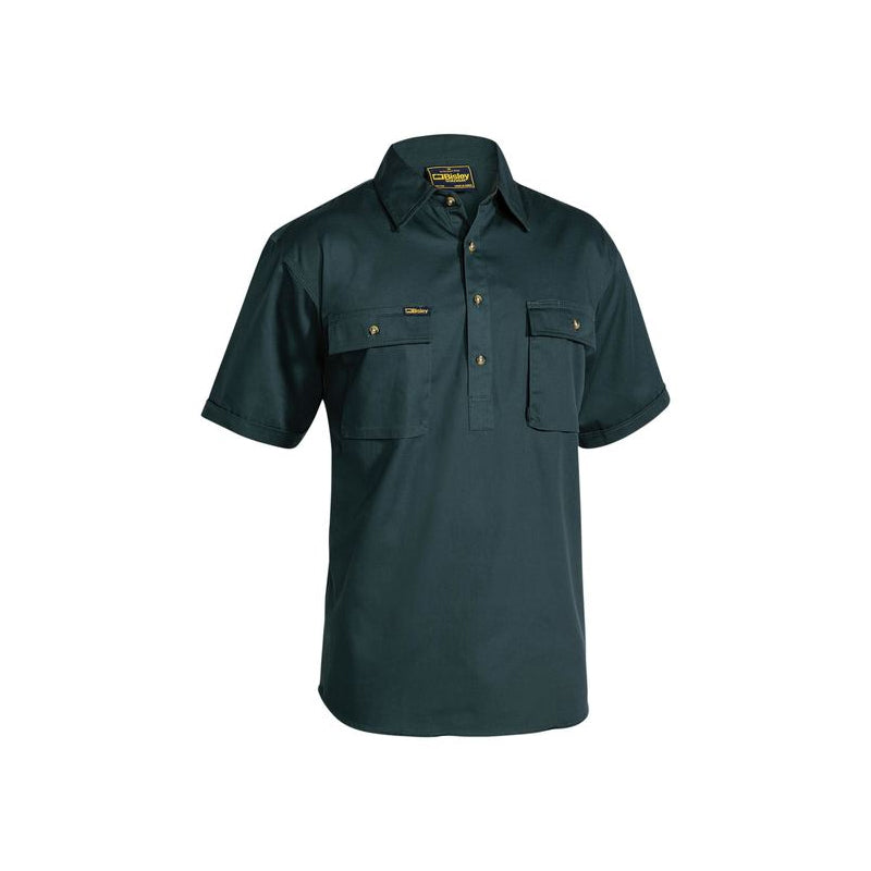 BSC1433 CLOSED FRONT SHORT SLEEVE DRILL SHIRT