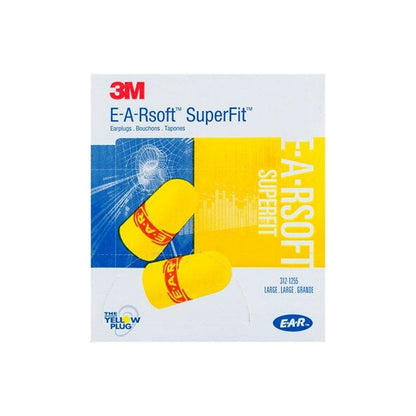312-1255 3M SUPERFIT LARGE EARPLUGS UNCORDED BOX=200